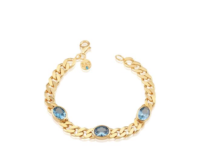 Pulseira Barbela C/3 Topázios