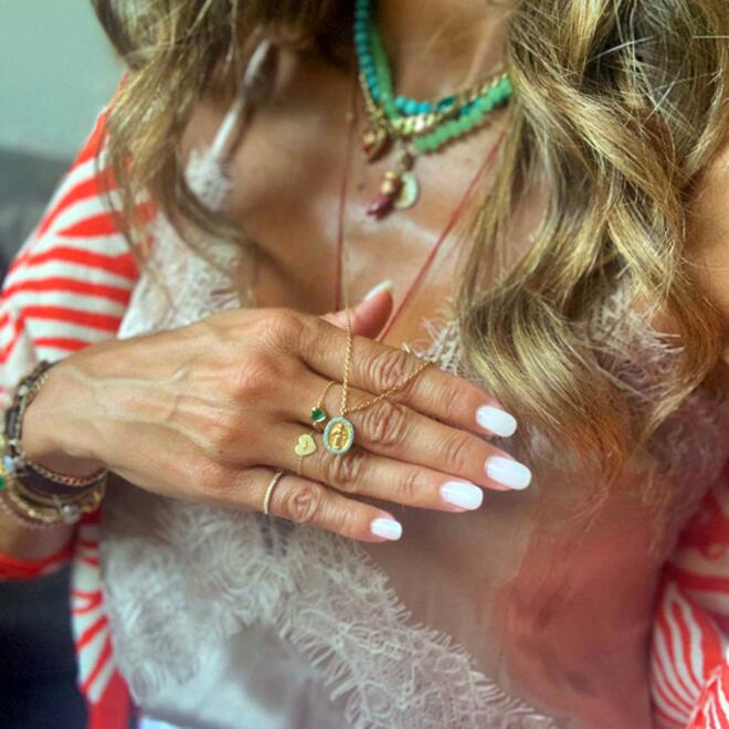 Anel Porte Bonheur Coração