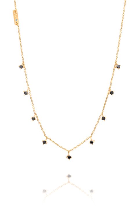 Colar ponto  de luz onix