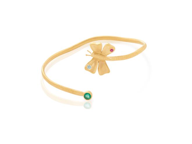 Escrava Fina Borboleta c/ Ágata Verde