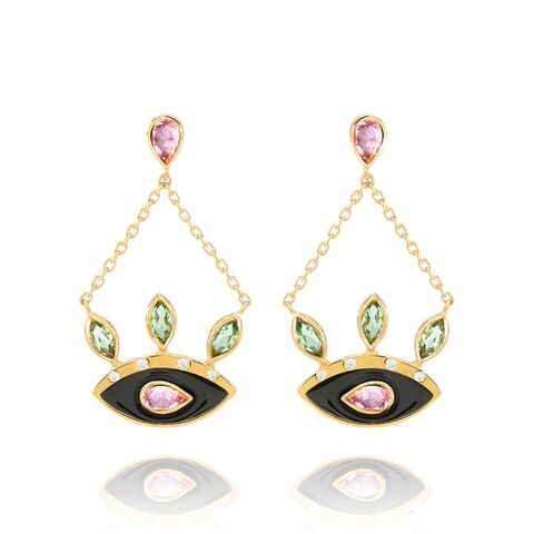 Brincos Olho Esmaltado