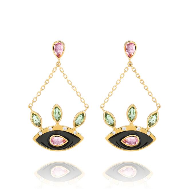 Brincos Olho Esmaltado